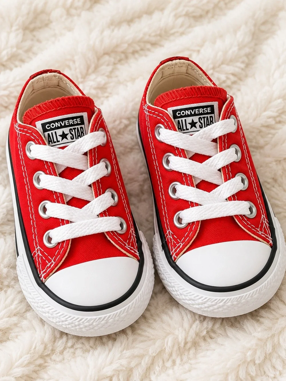 Converse Chuck Taylor All Star Red Low Top Sneakers Baby/Toddler Size 4